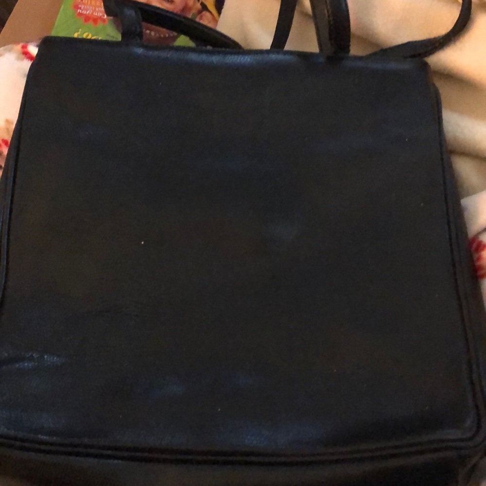 Genuine leather black purse